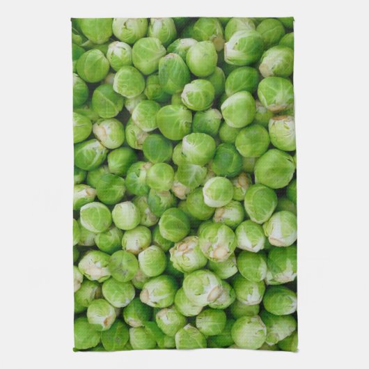 Brussels sprouts cabbage キッチンタオル (縦)