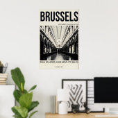 Brussels Travel Poster, Glass Arcade, Vintage ポスター (ホームオフィス)