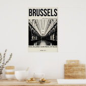 Brussels Travel Poster, Glass Arcade, Vintage ポスター (キッチン)