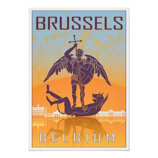 Brussels vintage poster フォトプリント            (正面)