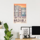 Brussels Wall Art Print Saint Cyr House Facade ポスター (ホームオフィス)