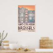 Brussels Wall Art Print Saint Cyr House Facade ポスター (キッチン)