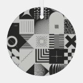 Brutalism Art:ヴィンテージ幾何学模様 ガラスオーナメント (裏面)