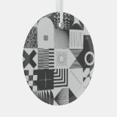 Brutalism Art:ヴィンテージ幾何学模様 ガラスオーナメント (正面右)