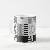 Brutalism Art:ヴィンテージ幾何学模様 コーヒーマグカップ (正面左)