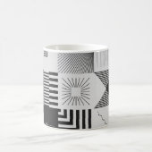 Brutalism Art:ヴィンテージ幾何学模様 コーヒーマグカップ (中央)