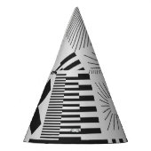 Brutalism Art:ヴィンテージ幾何学模様 パーティーハット (左)