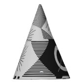 Brutalism Art:ヴィンテージ幾何学模様 パーティーハット (右)