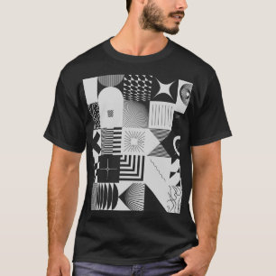 Brutalism Art:ヴィンテージ幾何学模様 Tシャツ