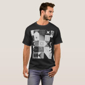 Brutalism Art:ヴィンテージ幾何学模様 Tシャツ (正面フル)