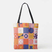 Brutalism art inspired abstract pattern made with  トートバッグ (裏面)