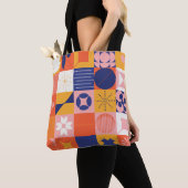 Brutalism art inspired abstract pattern made with  トートバッグ (クローズアップ)