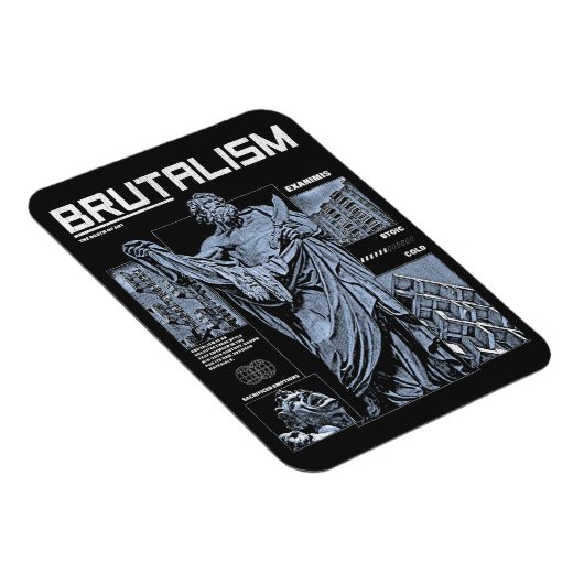 Brutalism - Brutalistストリートウェアデザイン マグネット (右側)
