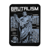 Brutalism - Brutalistストリートウェアデザイン マグネット (縦)