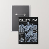 Brutalism - Brutalistストリートウェアデザイン 缶バッジ (正面/裏面)