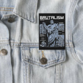 Brutalism - Brutalistストリートウェアデザイン 缶バッジ (インサイチュ)