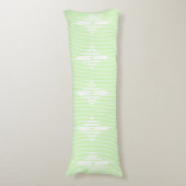 Brutalist Pulse: Pistaccio Green & White ボディピロー (正面縦)