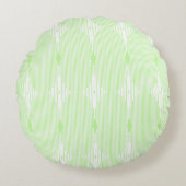Brutalist Pulse: Pistaccio Green & White ラウンドクッション (正面)