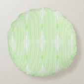 Brutalist Pulse: Pistaccio Green & White ラウンドクッション (裏面)