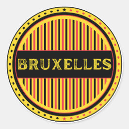 Bruxelles City Pride Emblem – Belgian Identity ラウンドシール