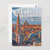 Bruxelles, la capitale de la Belgique et d'Europe ポストカード (正面/裏面)