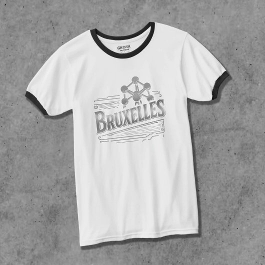 Bruxelles Quantum Nostalgic Basic Ringer T-Shirt Tシャツ