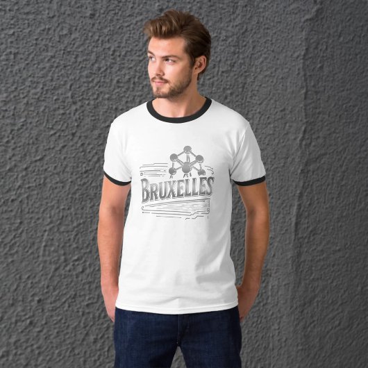 Bruxelles Quantum Nostalgic Basic Ringer T-Shirt Tシャツ