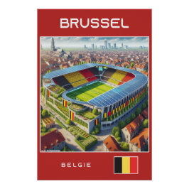 Bruxelles Stadium - Belgique - Ecological design ポスター
