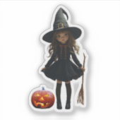 Bruxinha Sombria Encantada – Halloween Mágico シール (正面)