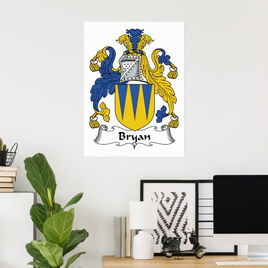 Bryan Family Crest ポスター (ホームオフィス)