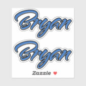 Bryan Name blue Aufkleber Sticker Stickerset シール (シート)