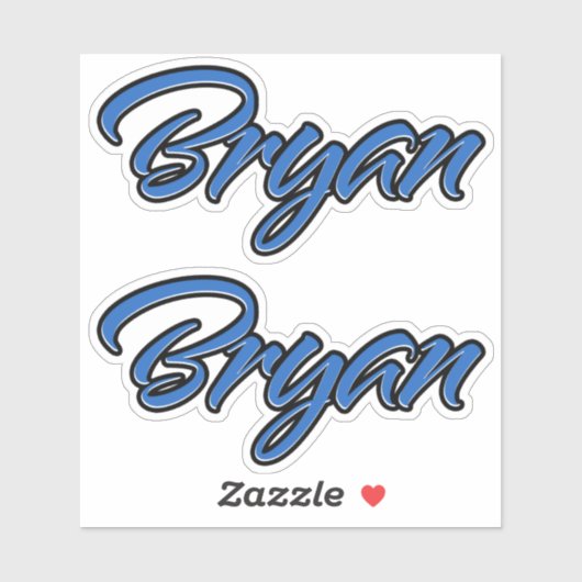 Bryan Name blue Aufkleber Sticker Stickerset シール (シート)