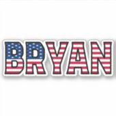 Bryan Name Vorname USA Sticker Stickerset シール (正面)