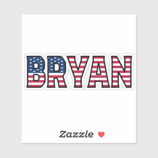 Bryan Name Vorname USA Sticker Stickerset シール (シート)