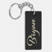 Bryan Name whitegold Schlüsselanhänger Anhänger キーホルダー (正面左)