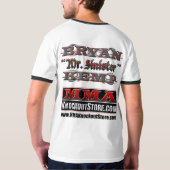 Bryan "Sinister"のKemp MMA氏戦闘機 Tシャツ (裏面)