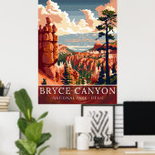 Bryce Canyon National Park Utah Desert Landscape ポスター (ホームオフィス)