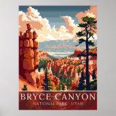 Bryce Canyon National Park Utah Desert Landscape ポスター (正面)
