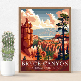 Bryce Canyon National Park Utah Desert Landscape ポスター