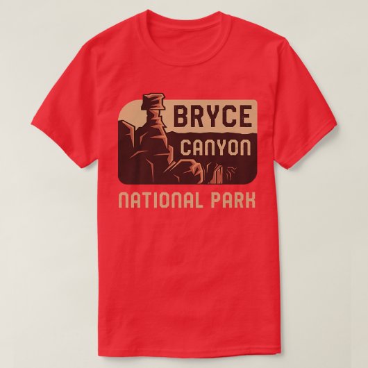 Bryce Canyon National Park Utah Retro Graphic Tシャツ (デザイン正面)