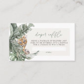 BRYNかわいいジャングルサファリベイビーシャワーおむつラッフル プレイスカード (正面)