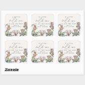 BRYNかわいいジャングルサファリベビーアニマルベビーシャワー スクエアシール (シート)