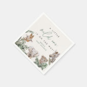 BRYNかわいいジャングルサファリベビーアニマルベビーシャワー スタンダードカクテルナプキン (角)