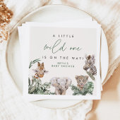 BRYNかわいいジャングルサファリベビーアニマルベビーシャワー スタンダードカクテルナプキン