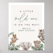 BRYNかわいいジャングルサファリベビーアニマルベビーシャワー ポスター (正面)