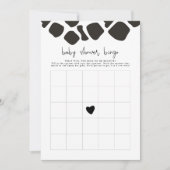 BRYNDLE牛モダンプリント赤ちゃんシャワービンゴゲーム 招待状 (正面)