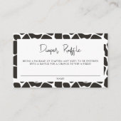 BRYNDLE農園モダン動物の牛のプリントおむつラッフル プレイスカード (正面)