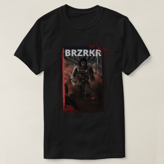 BRZRKRステッカー Tシャツ (デザイン正面)