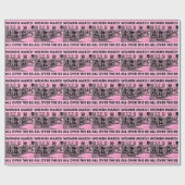 BSの光沢のある包装紙をくまなく女性3月 ラッピングペーパー (フラット)