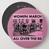 BSの巨大な6インチボタンをくまなく女性3月 缶バッジ (正面&裏面)